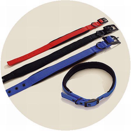 Herm Sprenger Red Padded Neoprene Lined 19mm Nylon Dog Collars