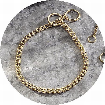 Herm Sprenger 9ct Gold Plated 1.5mm Fine Link Slip Collar