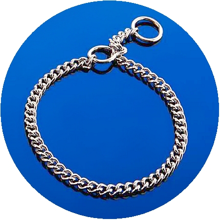 Herm Sprenger Chrome 3.0mm Round Link Locking Chain Collar