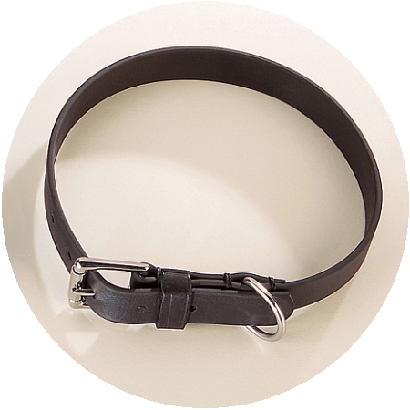 Herm Sprenger Black BioThane and Stainless Steel 16mm Dog Collars