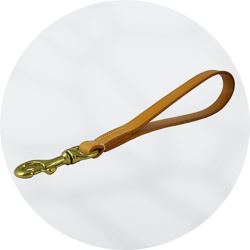 Audenham English Bridle Leather and Brass Hand Loop Dog Lead 32cm/12.5