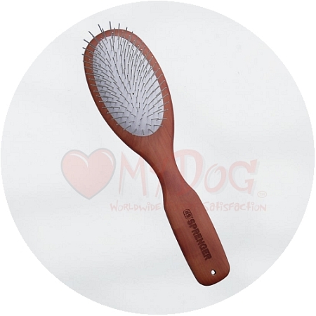 Herm Sprenger Pear Wood Dog Grooming Brush 20mm Pin