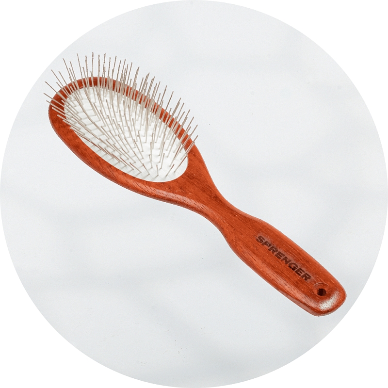 Herm Sprenger Wood Dog Grooming Brush 27mm Long Pin