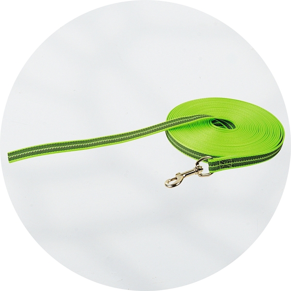 Herm Sprenger Neon Green Reflective Rubberised Nylon Tracking Lead