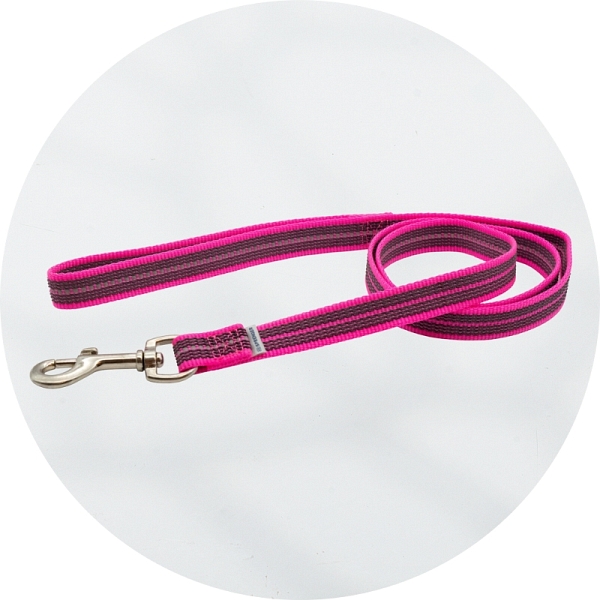 Herm Sprenger Neon Pink Reflective Rubberised Nylon Long Lead